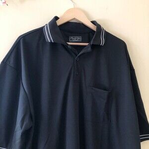 HONIG'S Polo Men's Shirt Short Sleeve Golf Sport Athletic Black Size 3XL